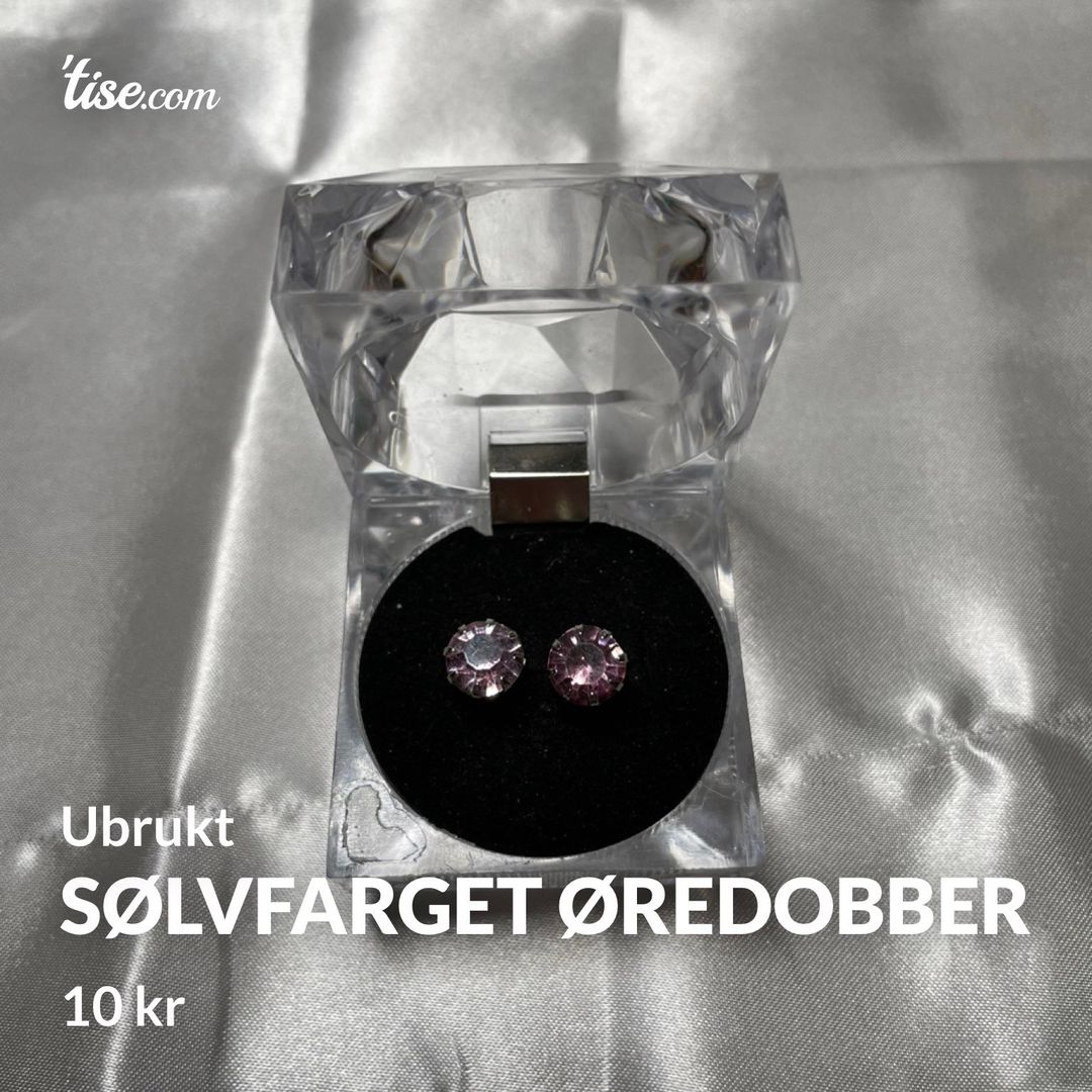 SØLVFARGET ØREDOBBER