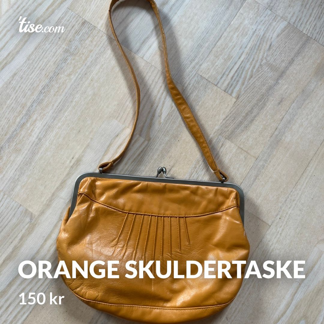 Orange skuldertaske