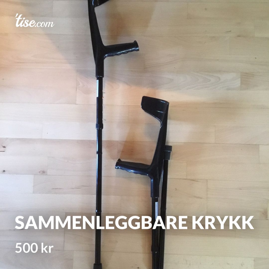 Sammenleggbare krykk