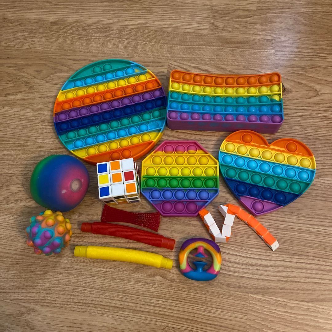 Rainbow fidget pakke