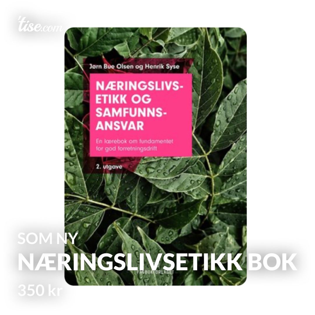 Næringslivsetikk bok