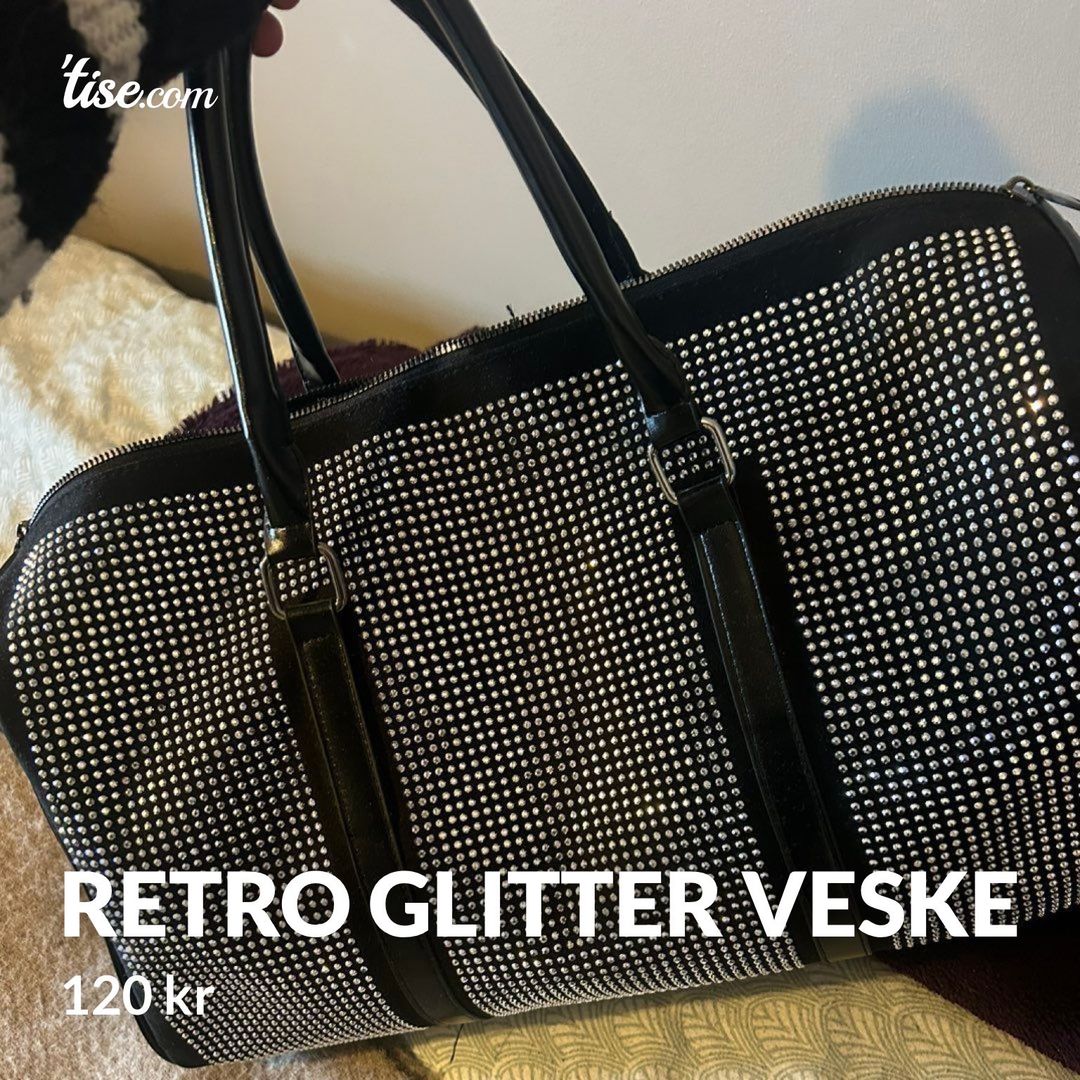 Retro glitter veske