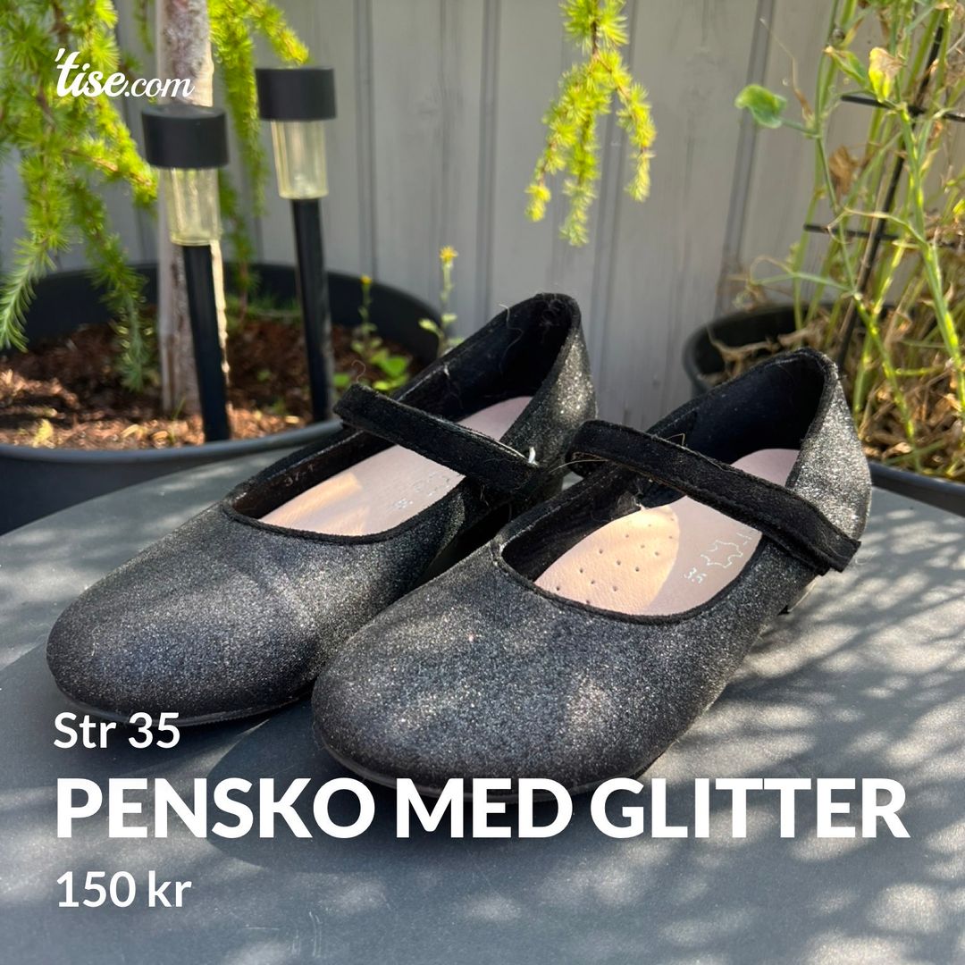 Pensko med glitter