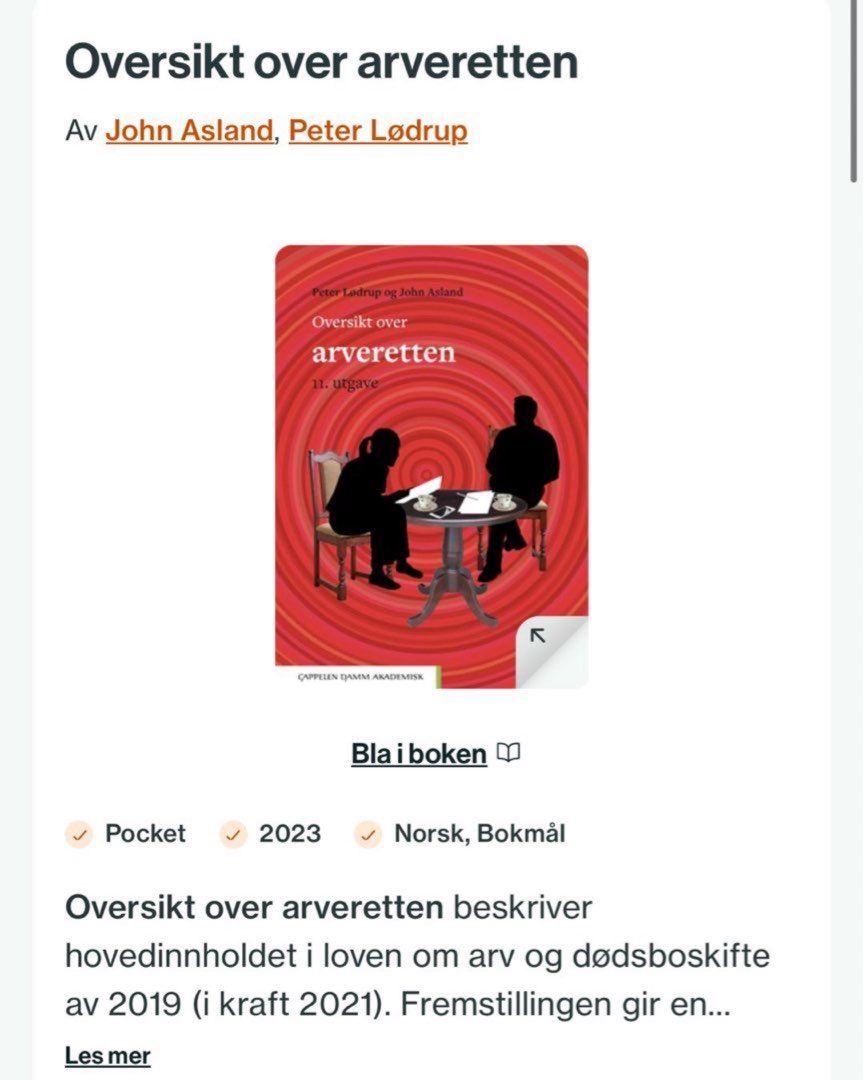 Oversikt arveretten