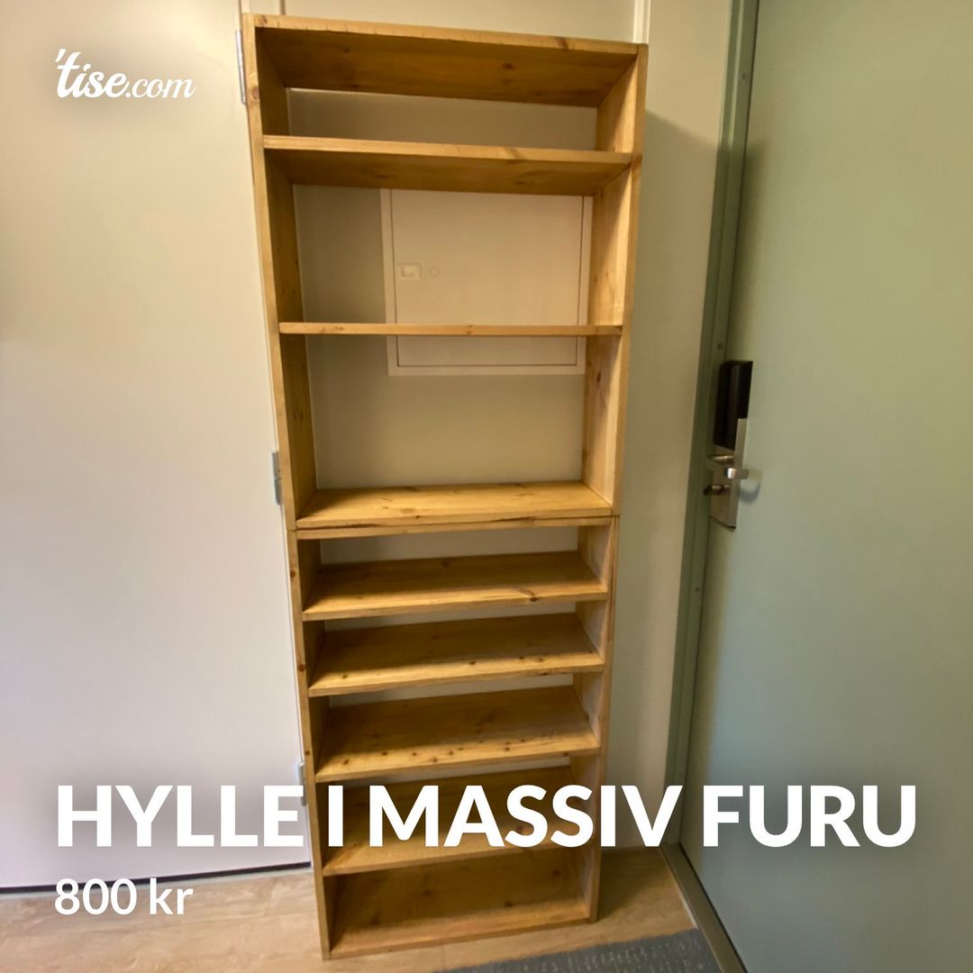 Hylle i massiv furu