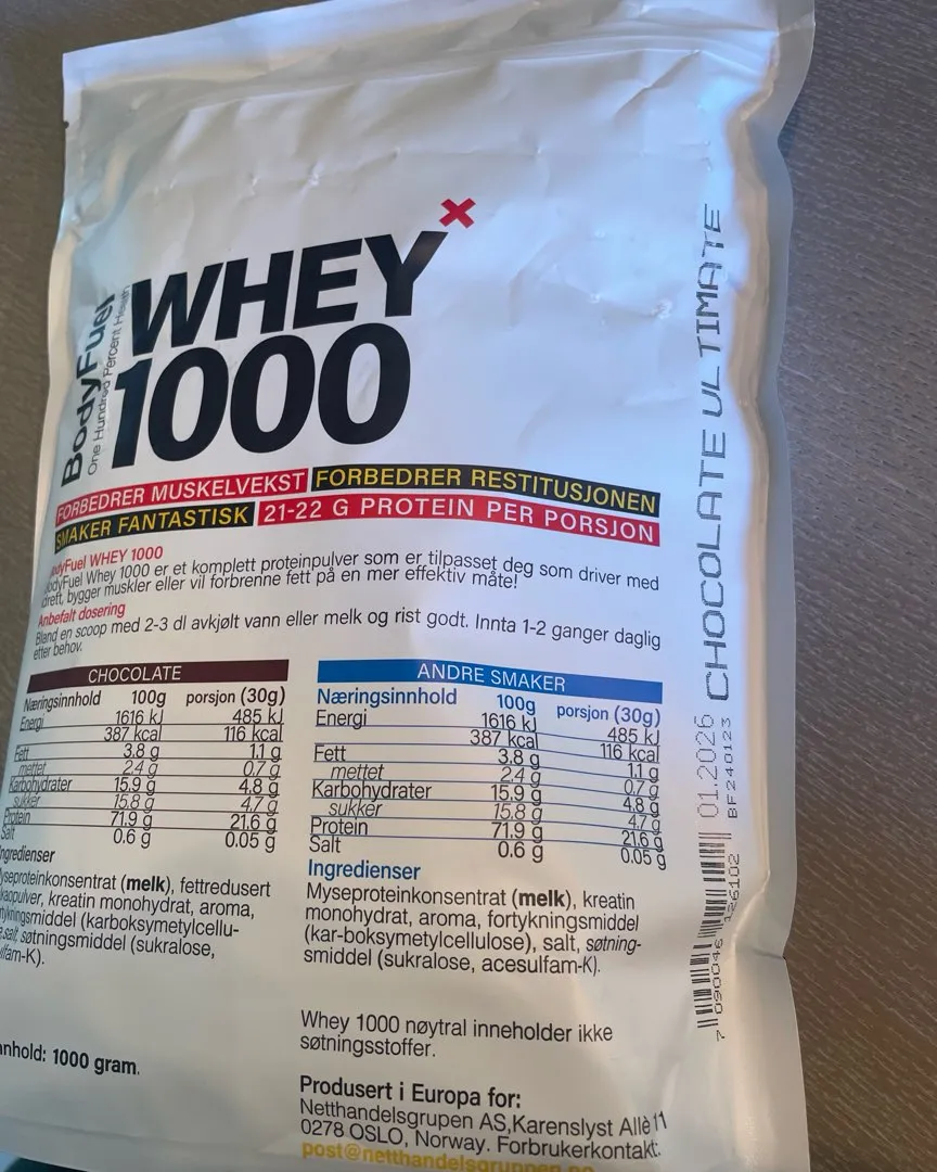 1KG whey protein