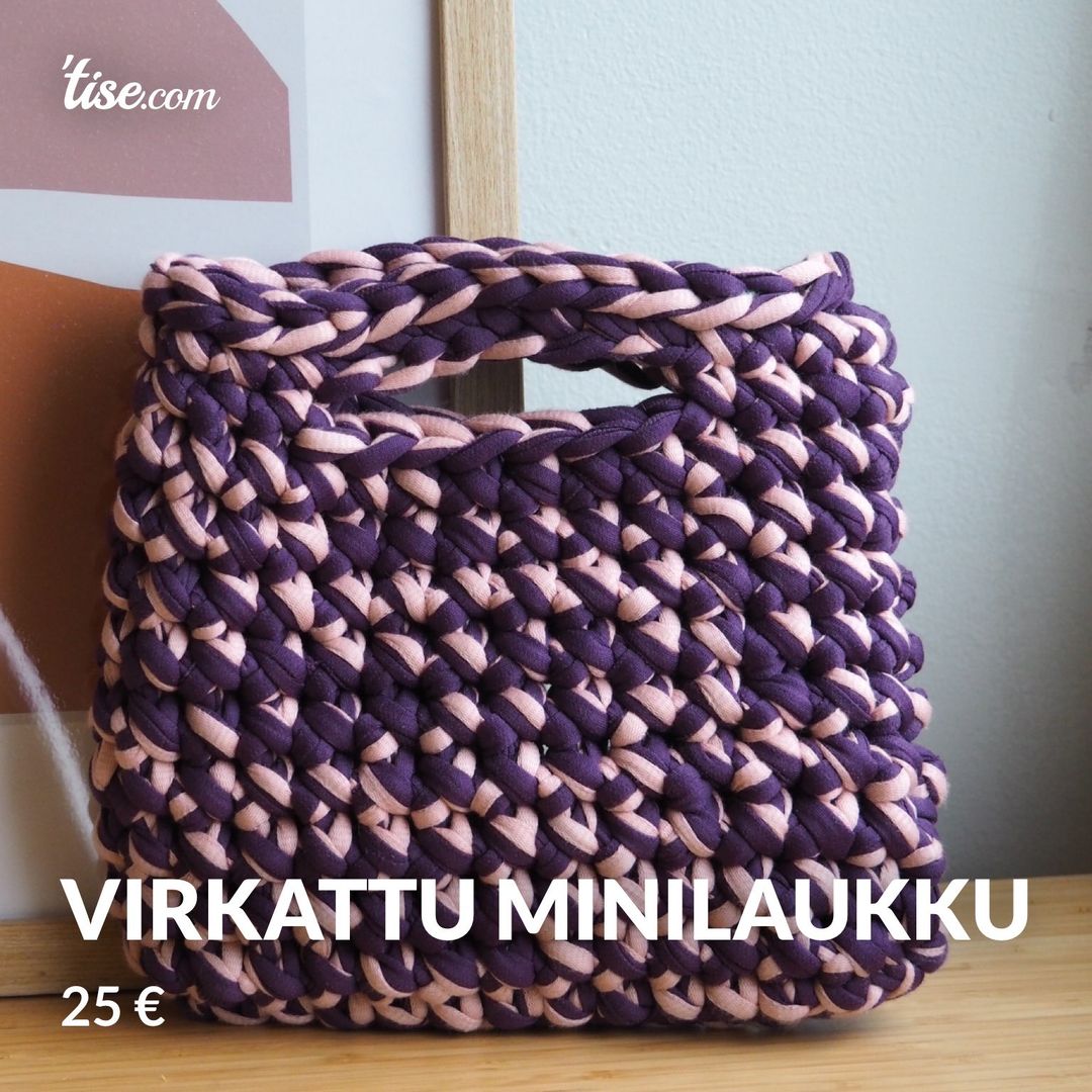 Virkattu minilaukku