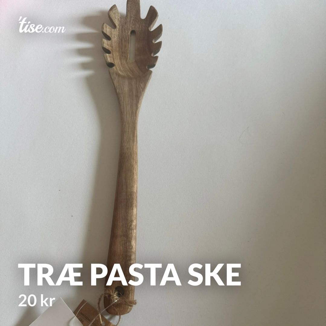 Træ pasta ske