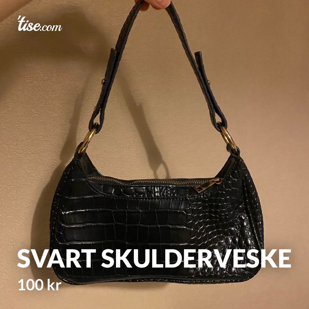 Svart skulderveske