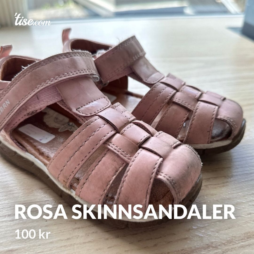 Rosa skinnsandaler