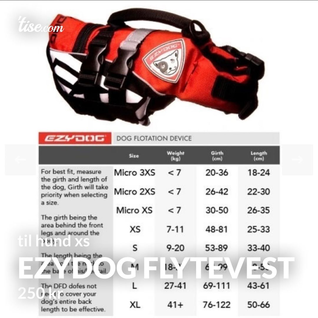 Ezydog flytevest