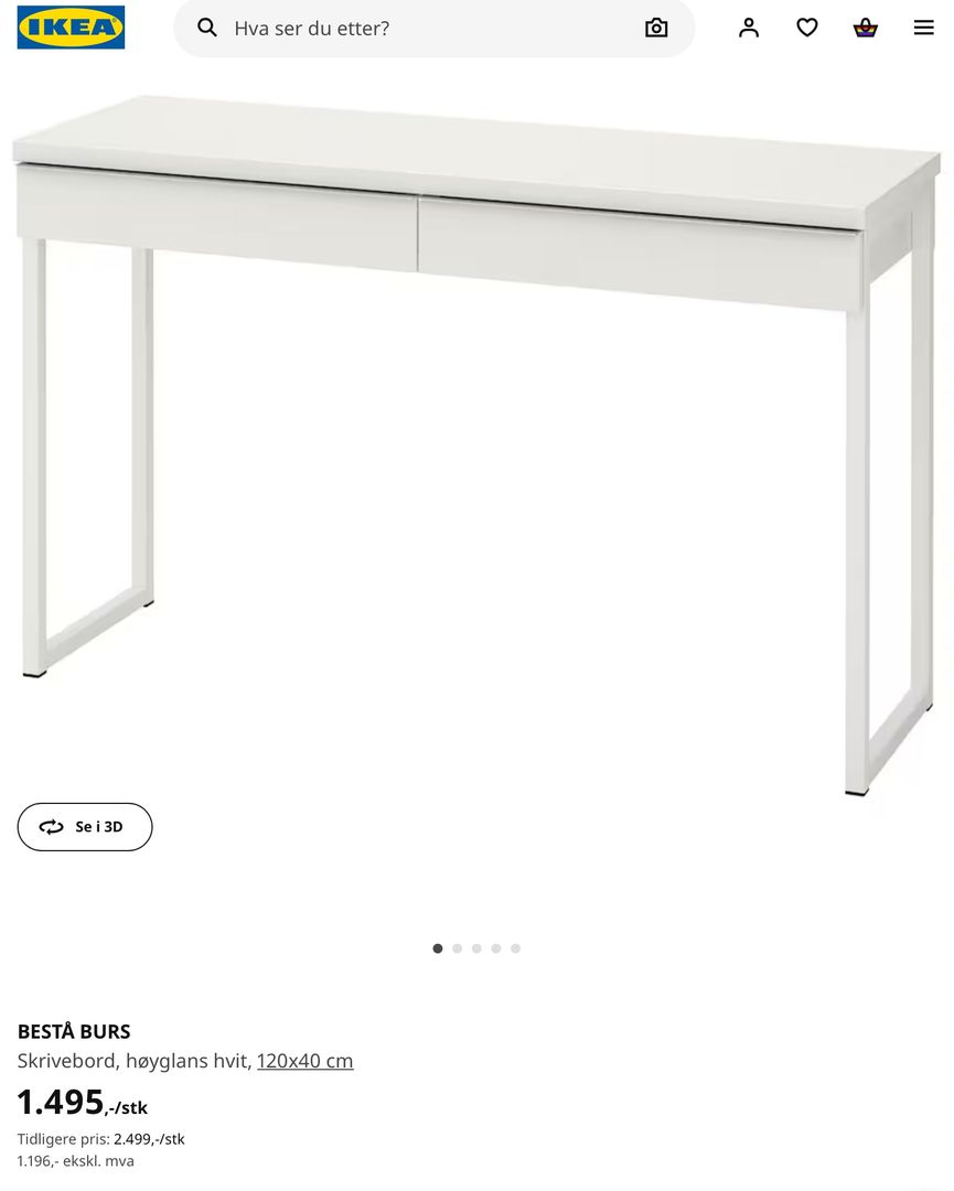 Ikea skrivebord