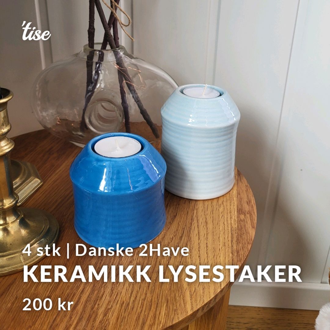 Keramikk lysestaker