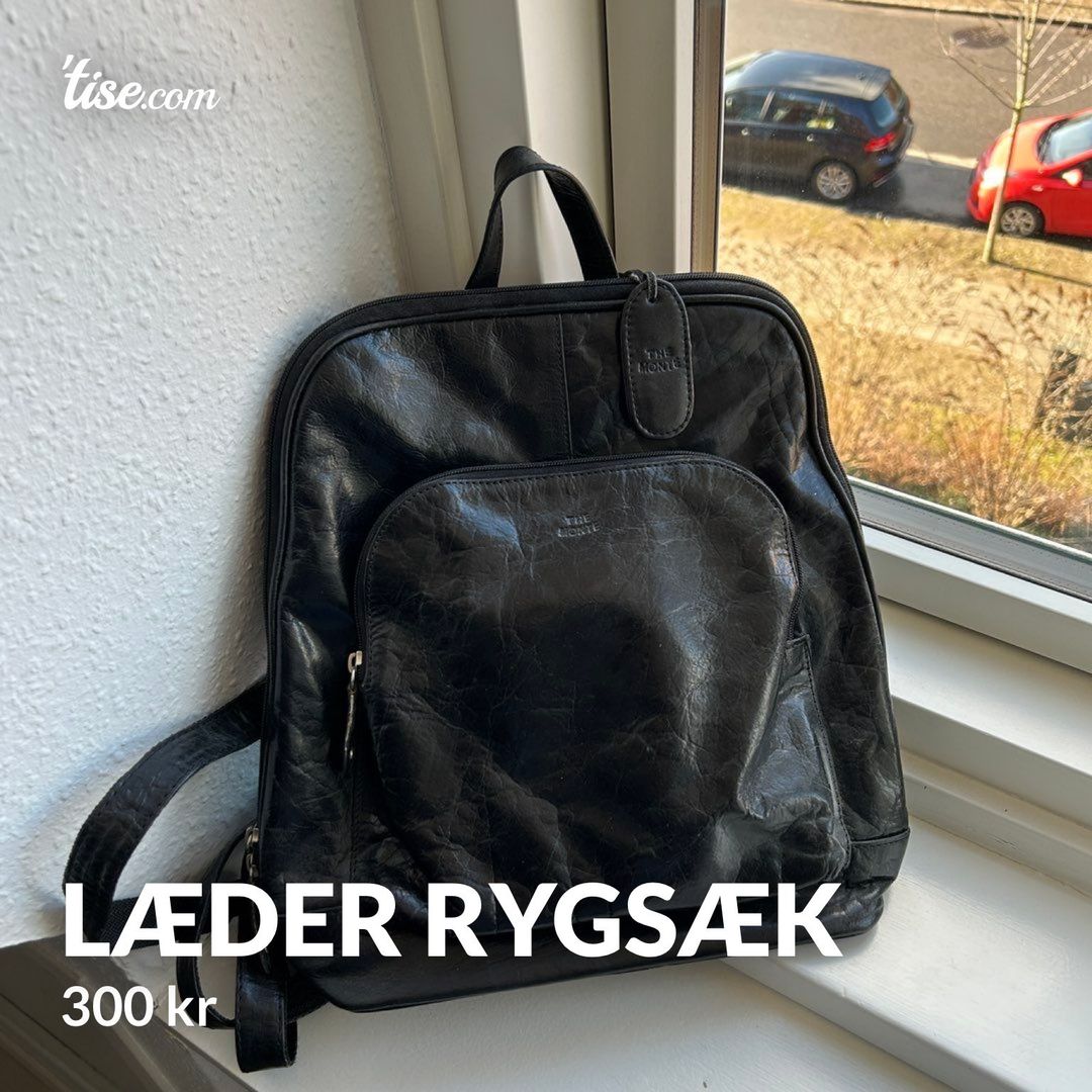 Læder rygsæk