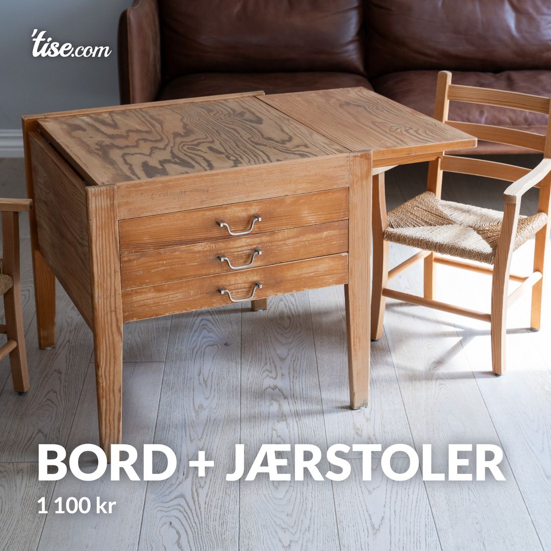 Bord + jærstoler