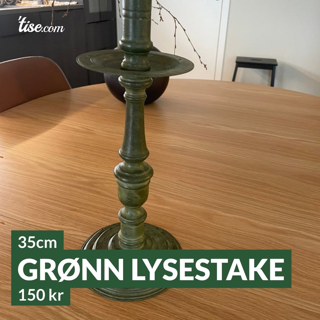 Grønn lysestake