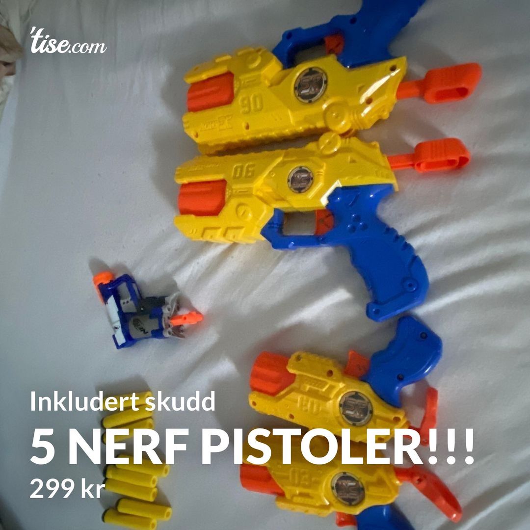 5 nerf pistoler!!!