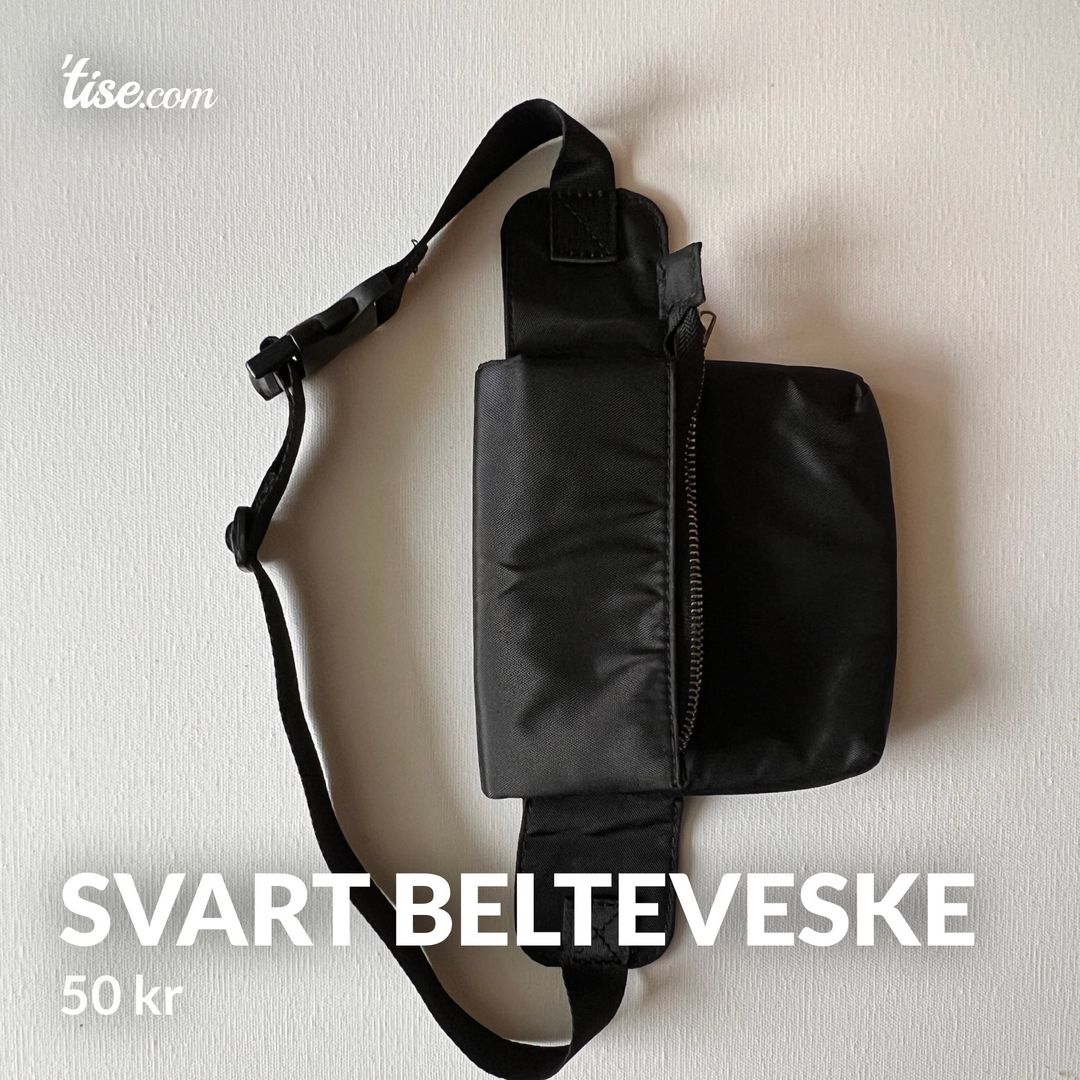 Svart belteveske