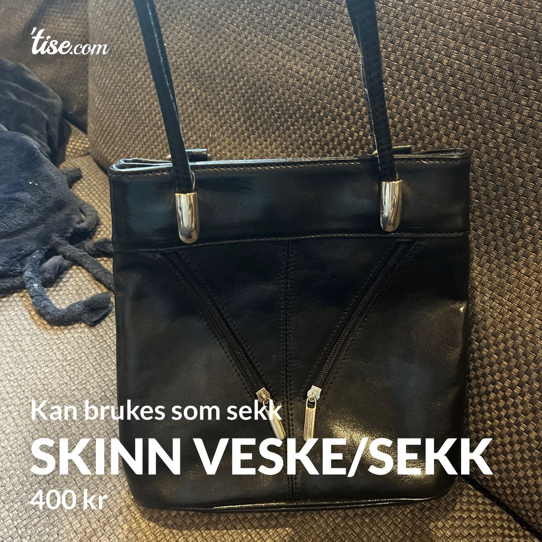 Skinn veske/sekk