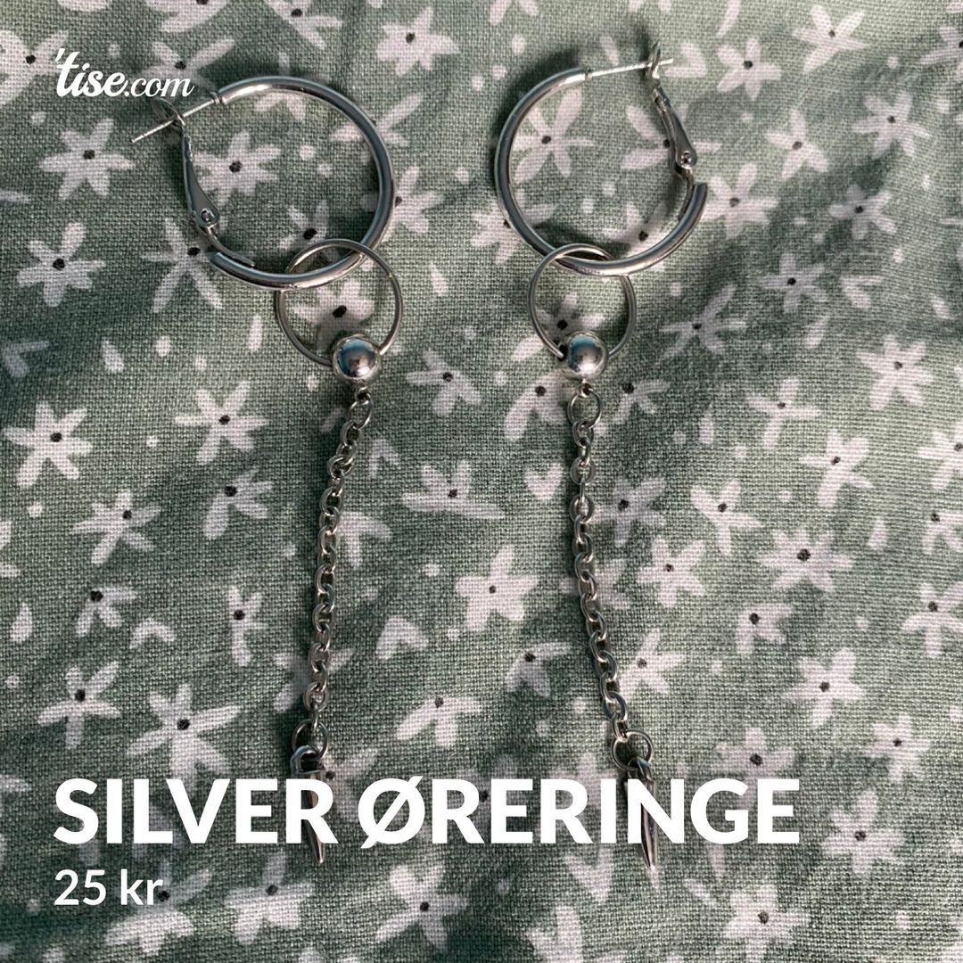 Silver øreringe