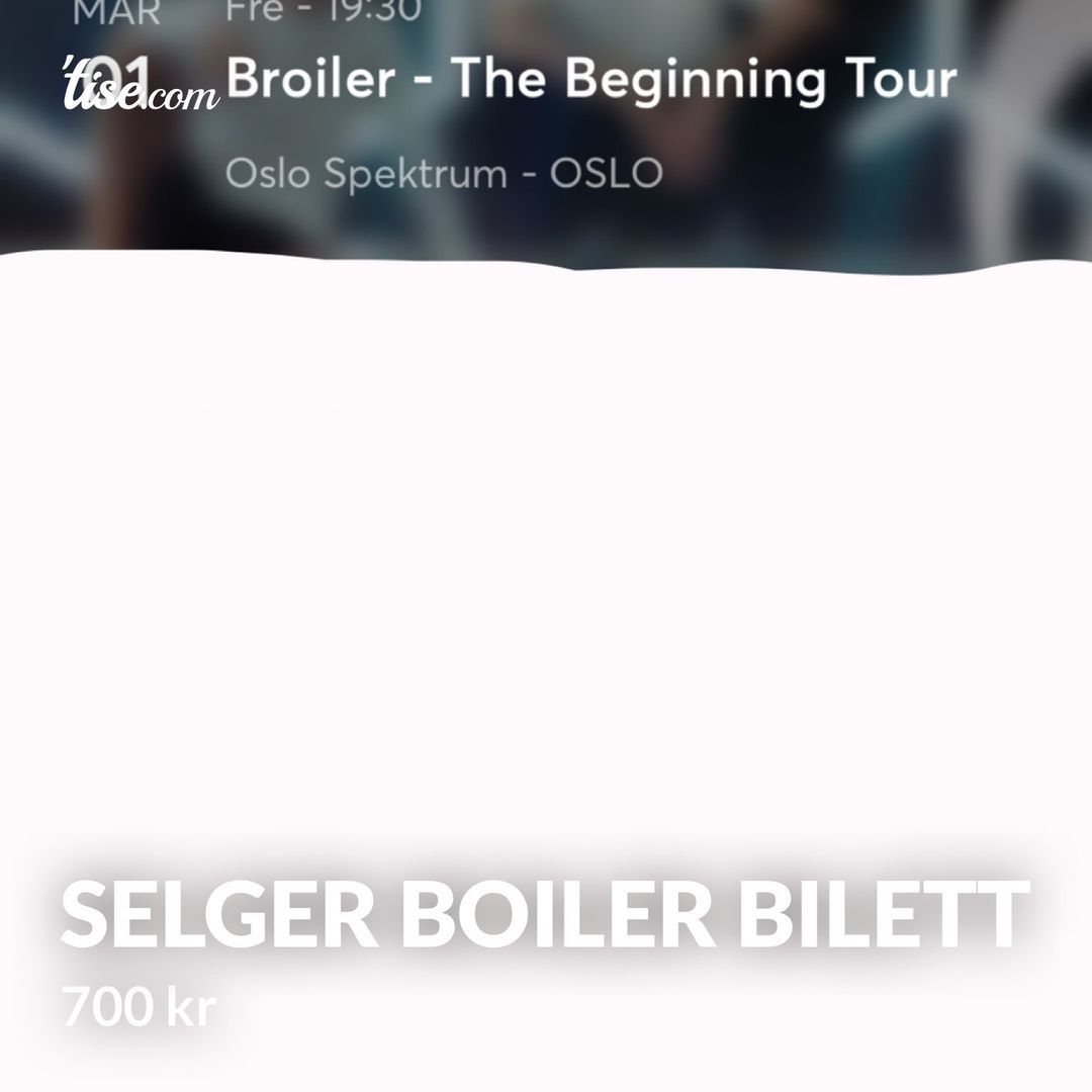 Selger boiler bilett