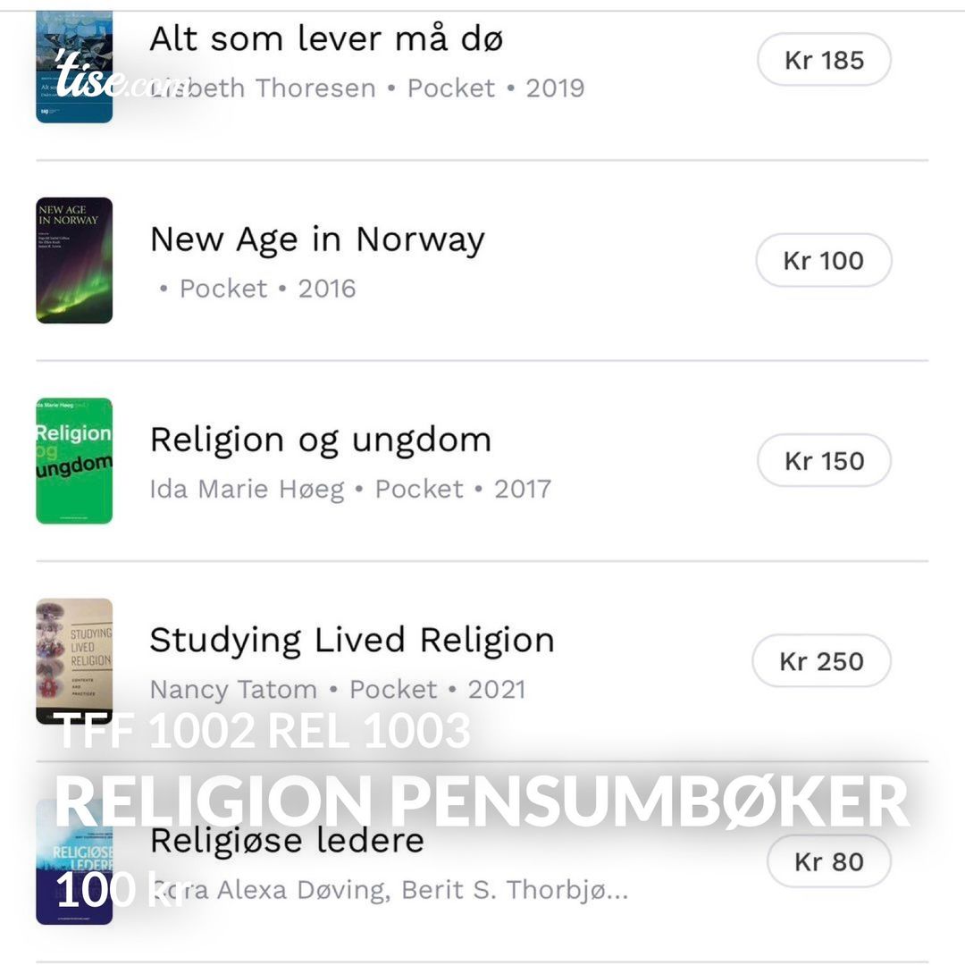 Religion pensumbøker