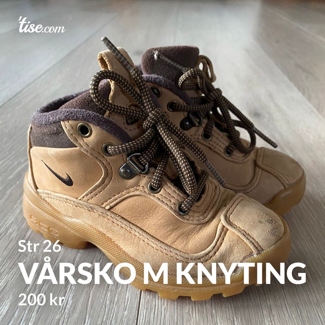 Vårsko m knyting