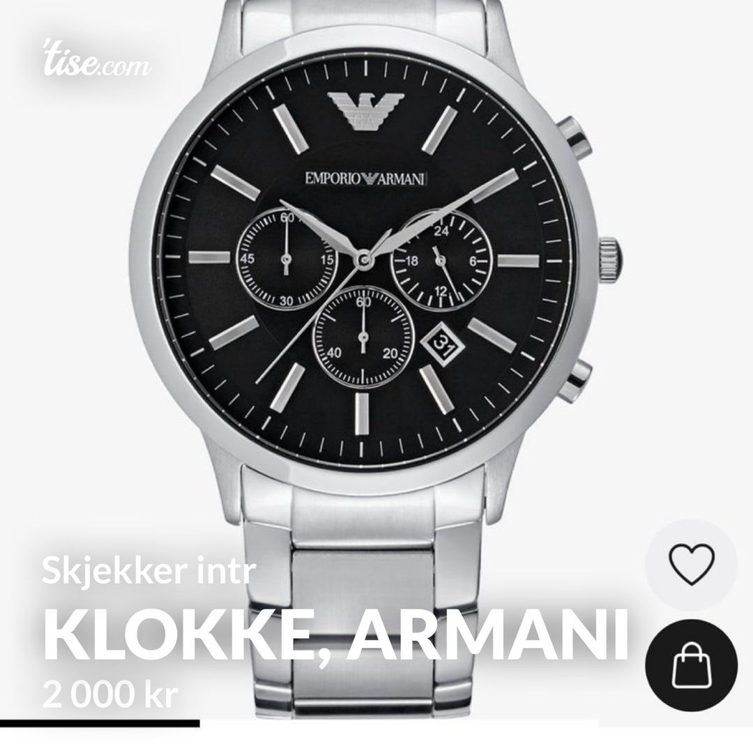 Klokke, Armani