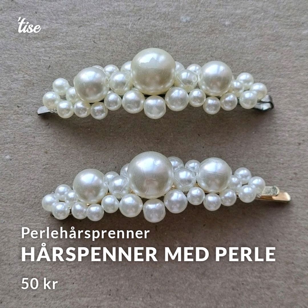 Hårspenner Med Perle