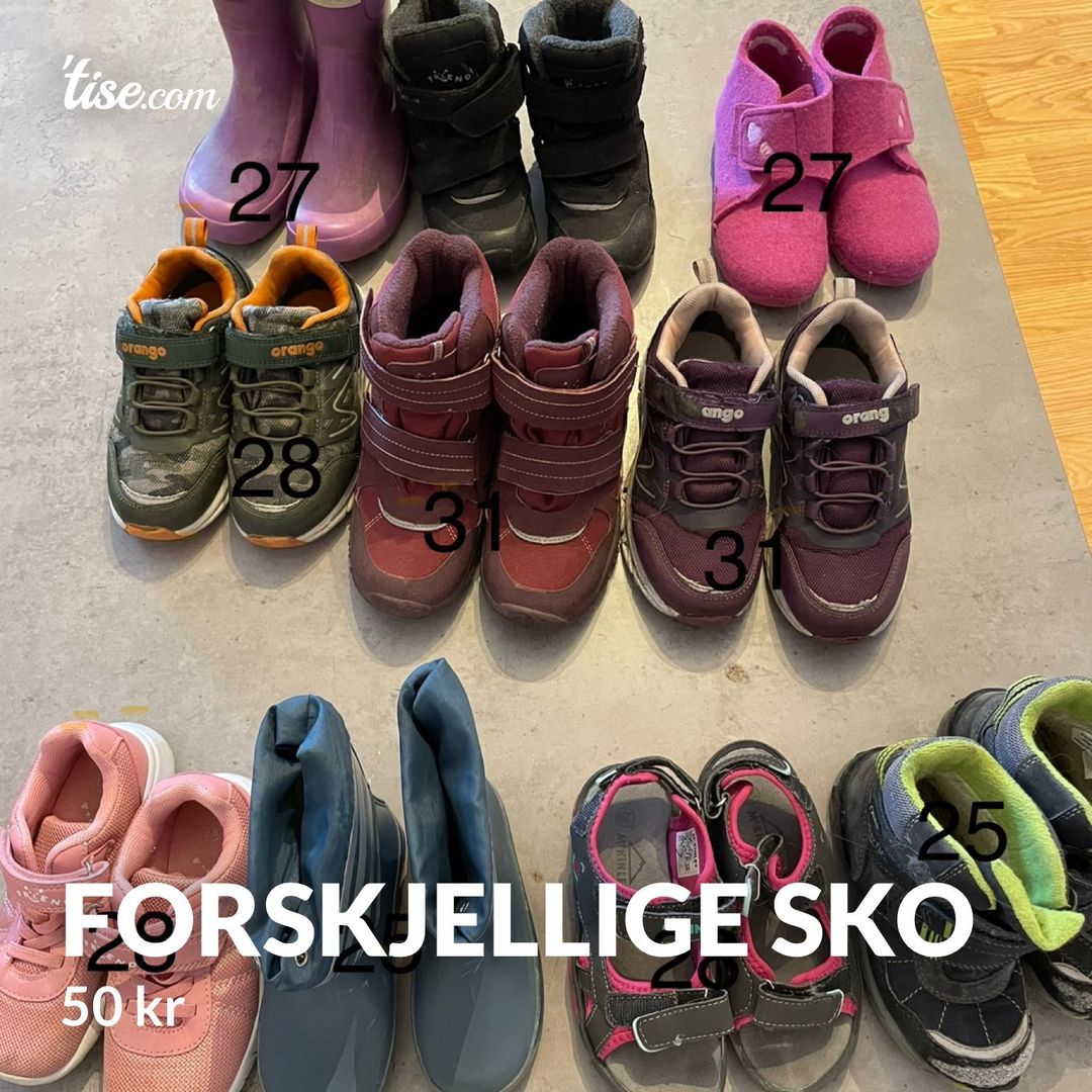 Forskjellige sko