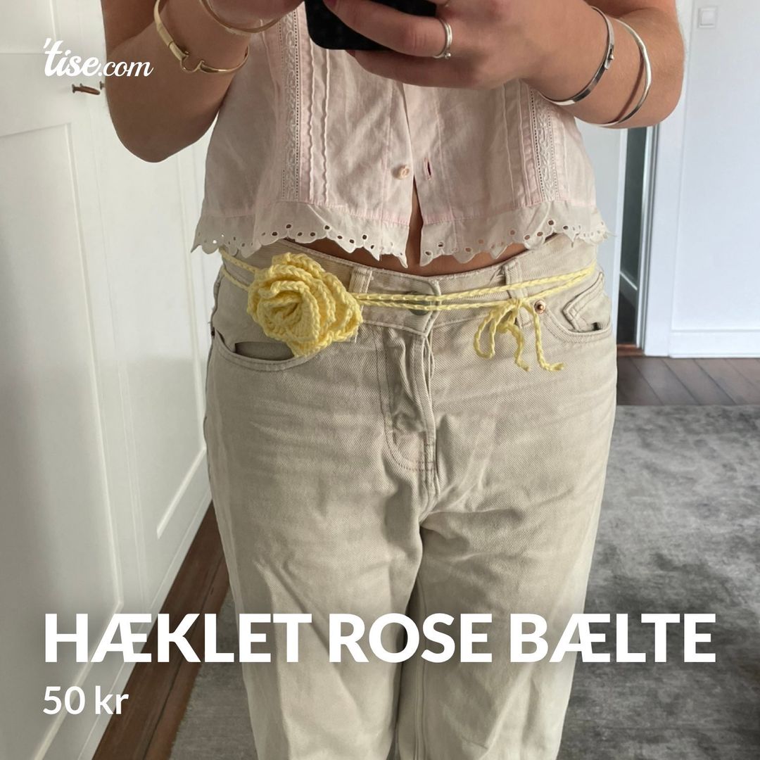 Hæklet rose bælte