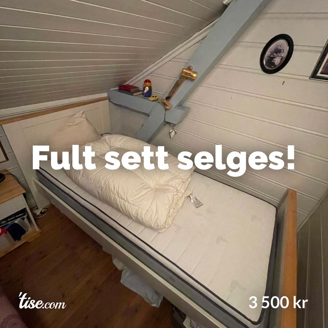 Fult sett selges!