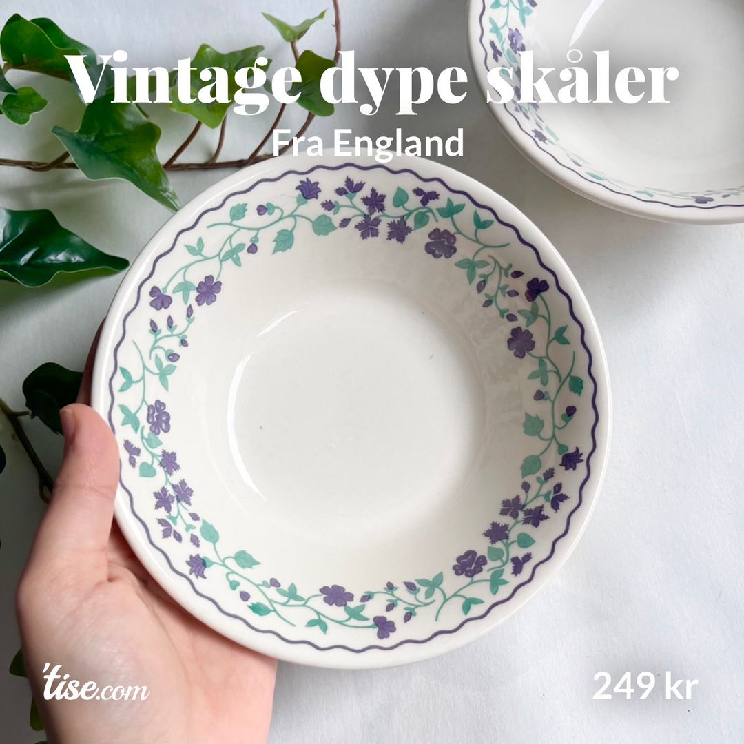 Vintage dype skåler