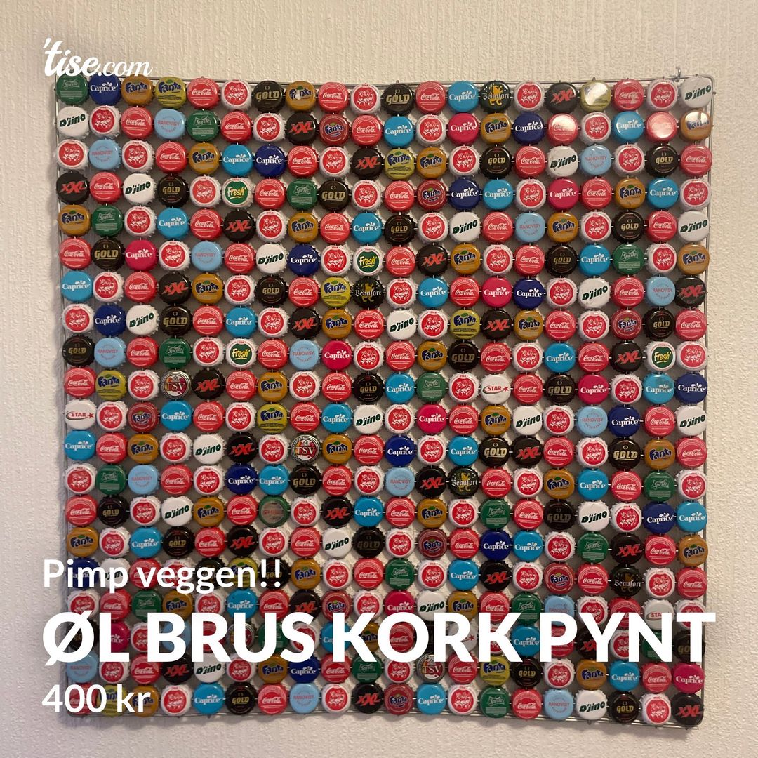 Øl brus kork pynt