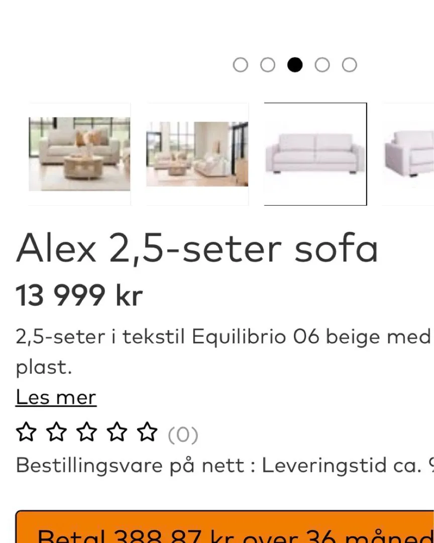 Alex 25 seter sofa