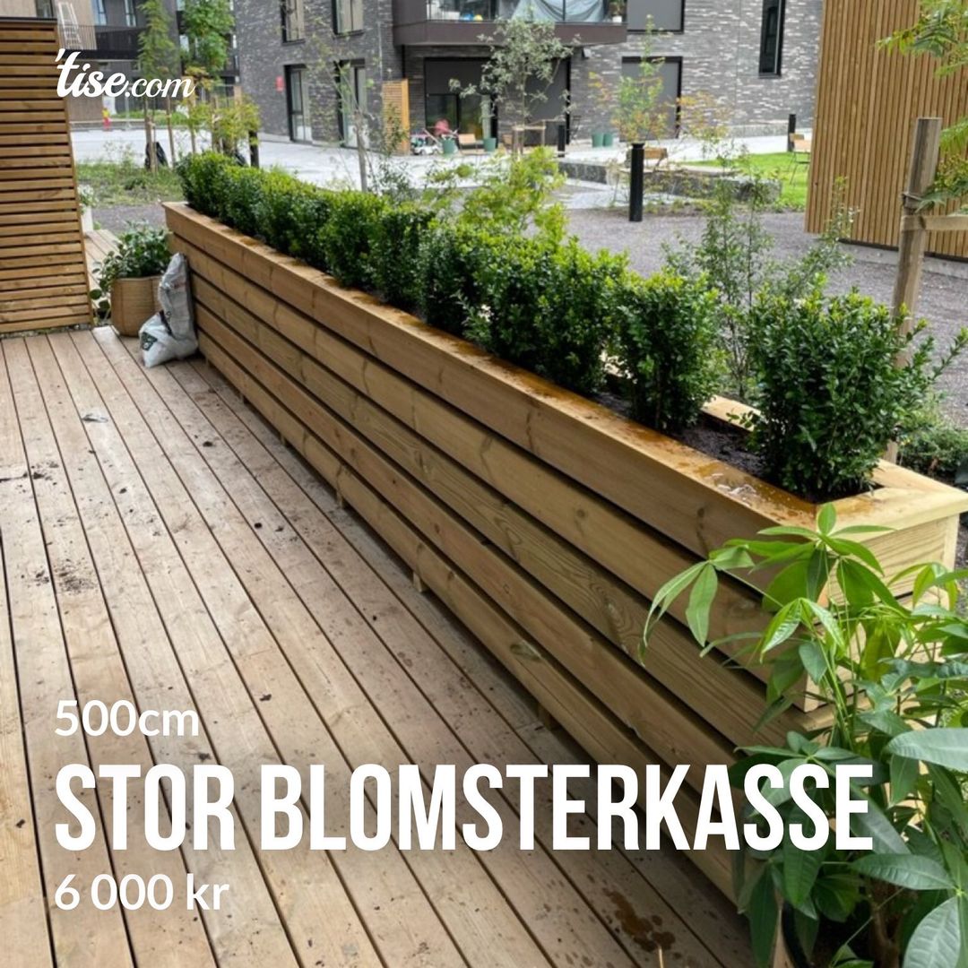 Stor blomsterkasse