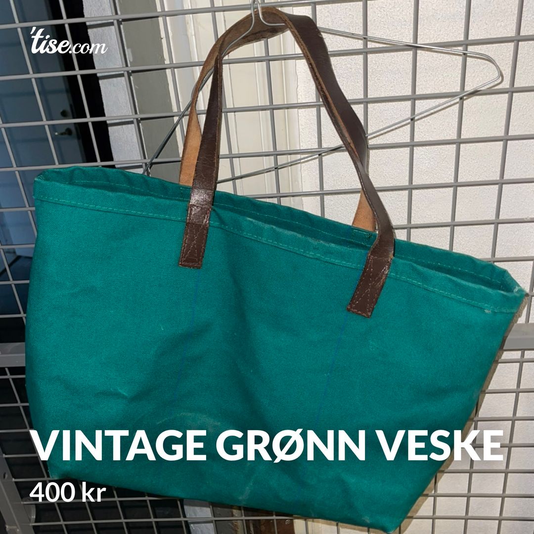 Vintage grønn veske