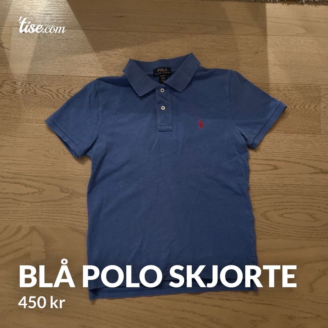 Blå polo skjorte