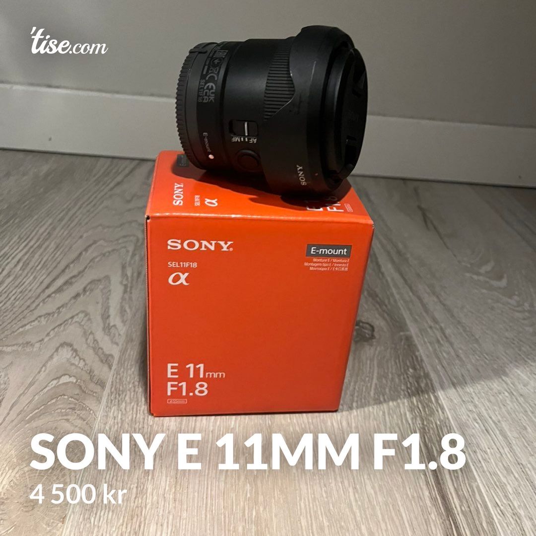 Sony E 11mm F18