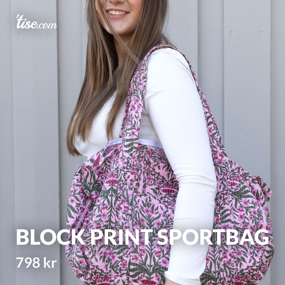 Block print sportbag