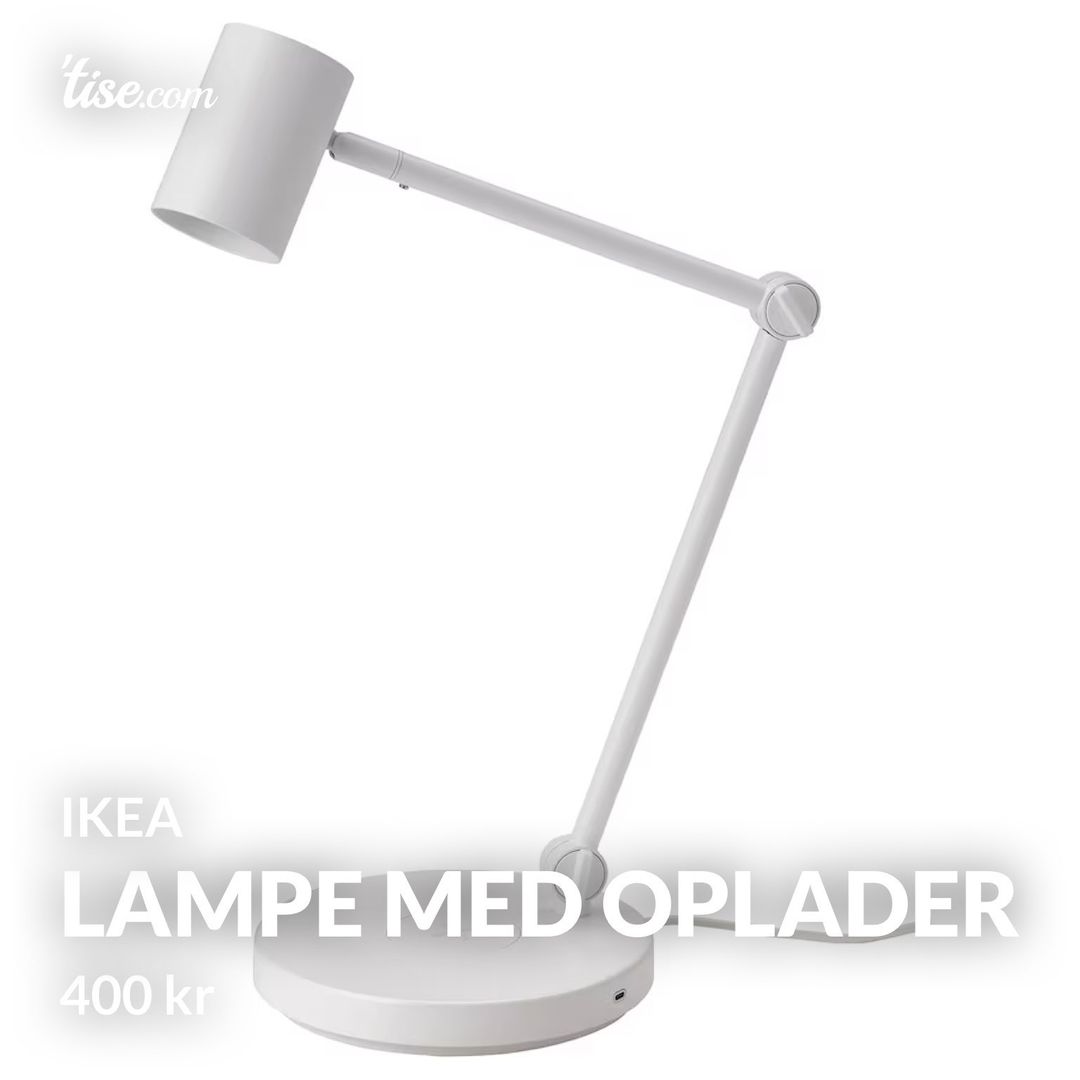 Lampe med oplader