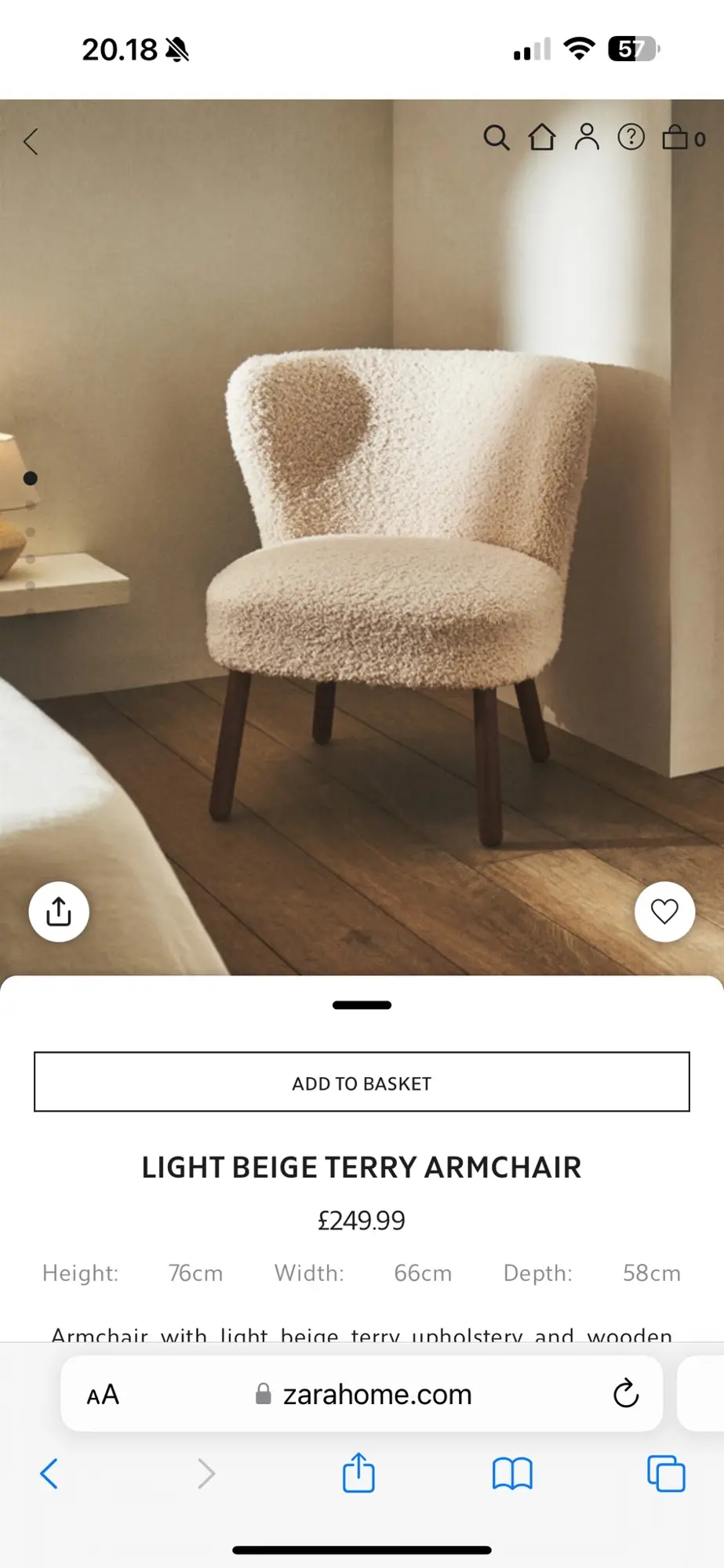 Zara Home lænestol