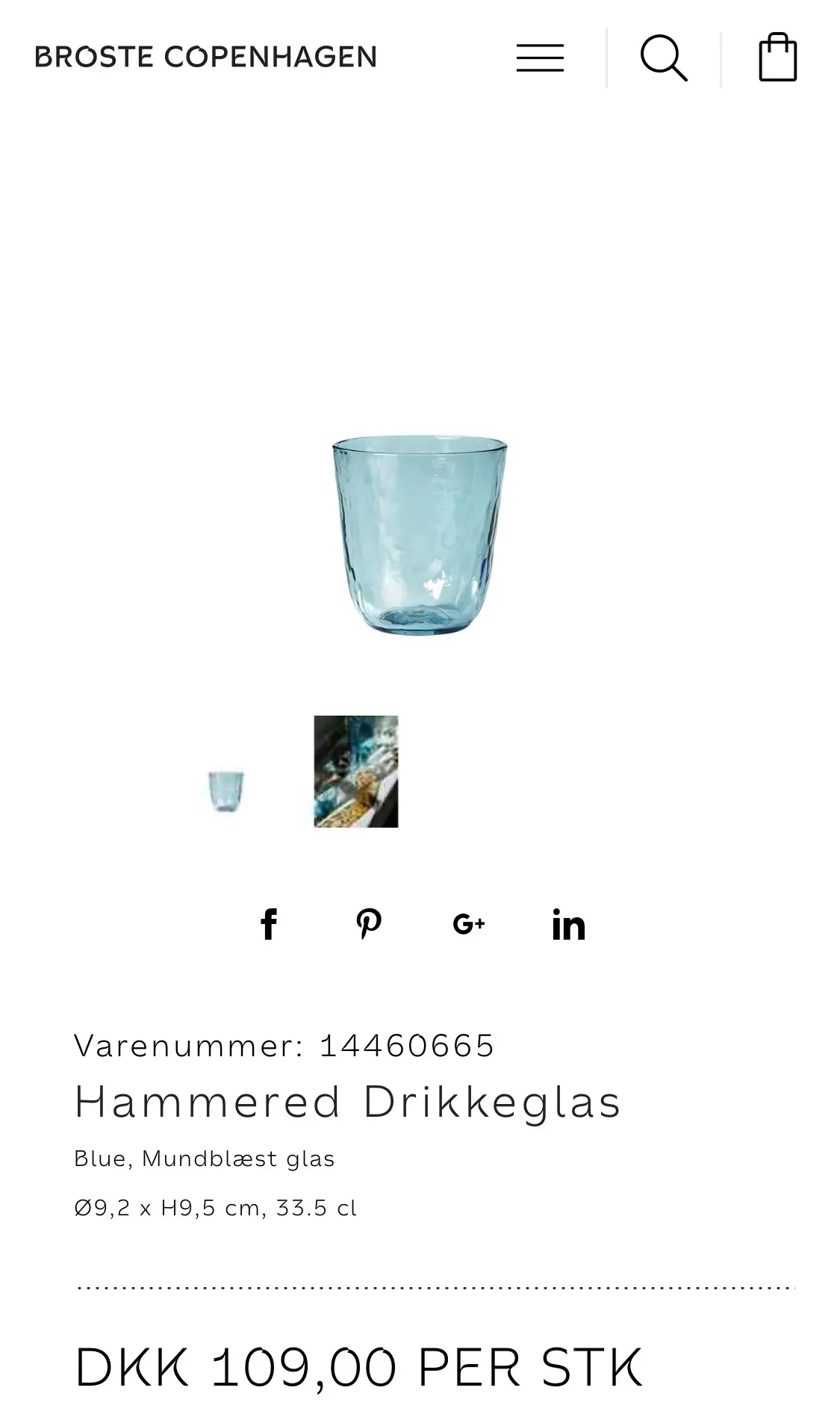 Broste Copenhagen glas