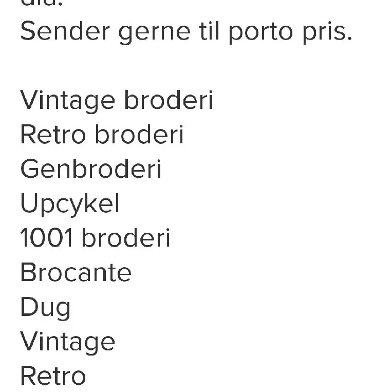 Vintage anden boligtekstil