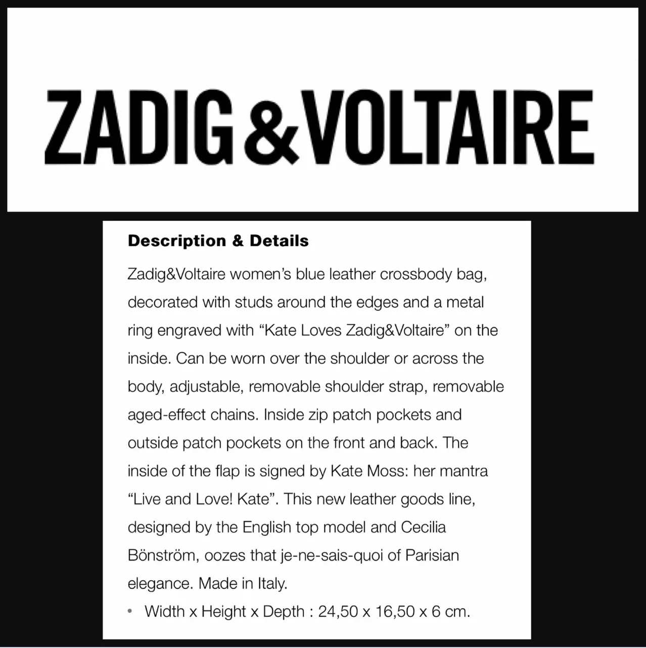 Zadig  Voltaire skuldertaske