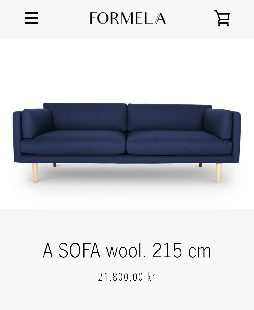 Formel A 2-personers sofa