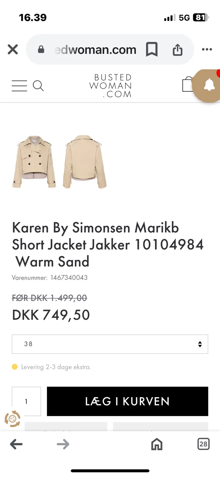 Karen By Simonsen trenchcoat