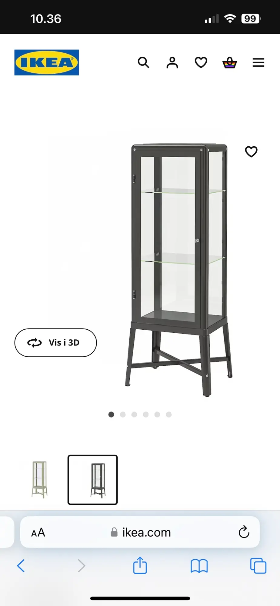 Ikea vitrine skab