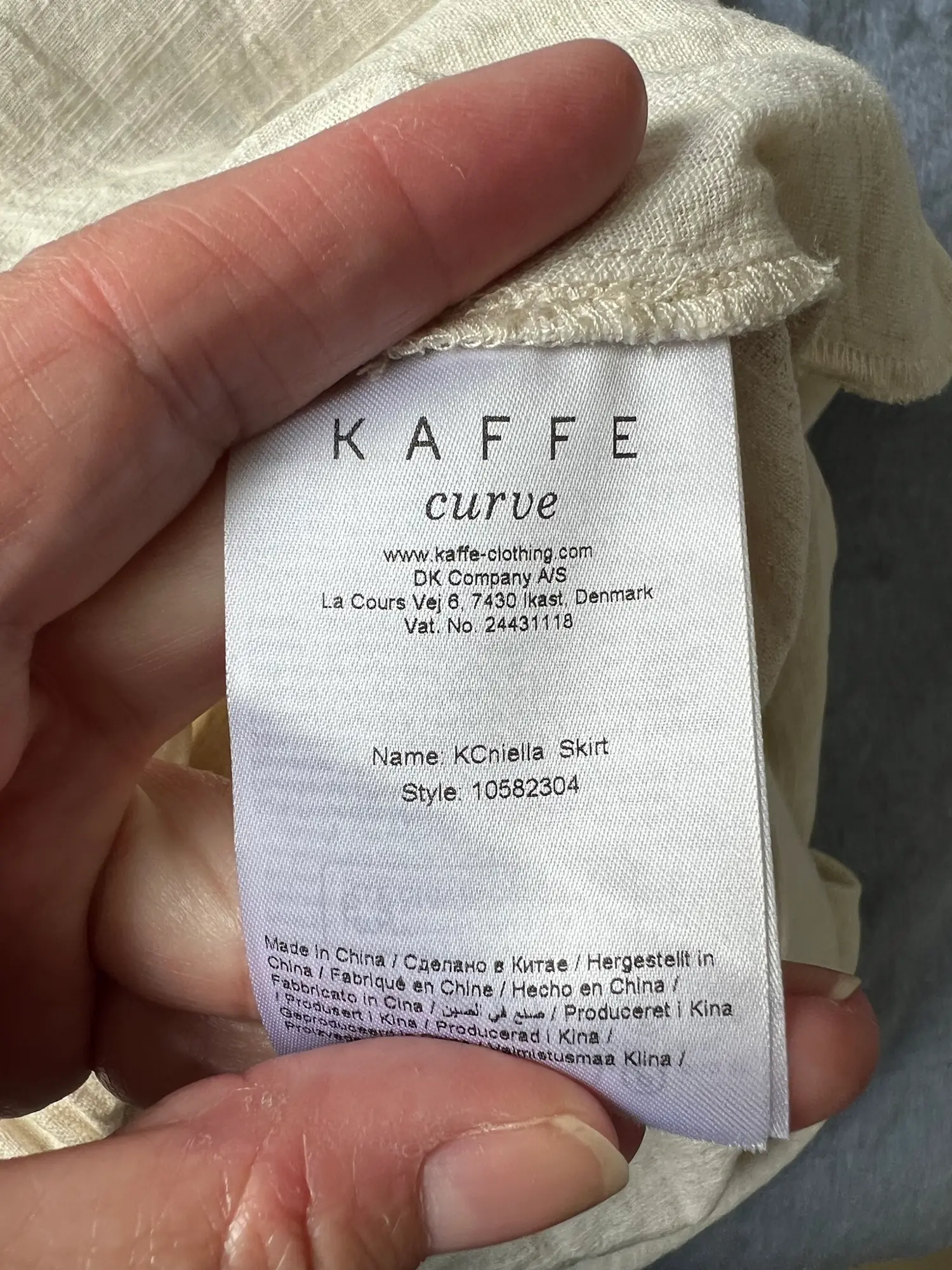 Kaffe Curve nederdel