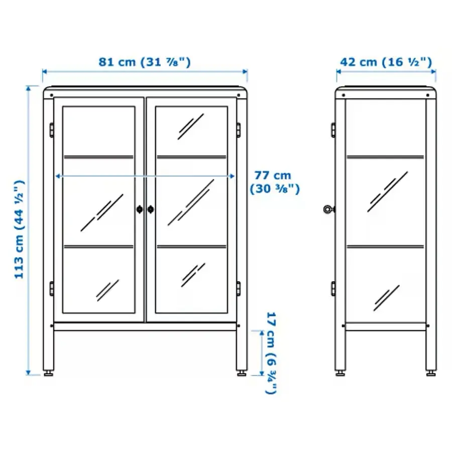 Ikea vitrine skab